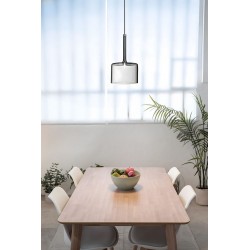 Lampa Sufitowa Wisząca Szklany Klosz APP1701-1CP GREY A