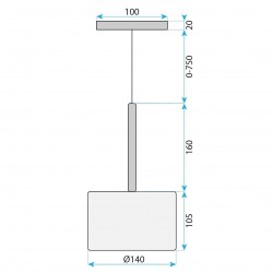 Lampa Sufitowa Wisząca Szklany Klosz APP1698-1CP AMBER A
