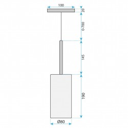 Lampa Sufitowa Wisząca Szklany Klosz APP1700-1CP AMBER C