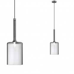 Lampa Sufitowa Wisząca Szklany Klosz APP1702-1CP GREY B