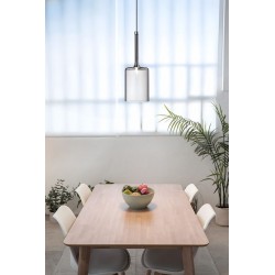 Lampa Sufitowa Wisząca Szklany Klosz APP1703-1CP GREY C