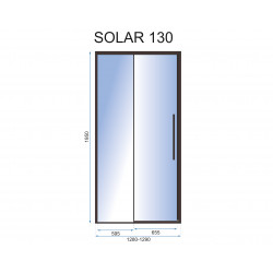 Drzwi Prysznicowe 90 cm Solar Black Rea