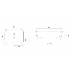 Umywalka nablatowa Rea Freja Travertine Matt