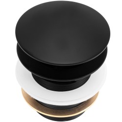 Korek wannowy uniwersalny Klik-Klak Rea Czarny