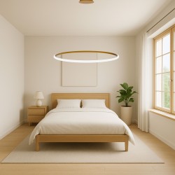 Lampa wisząca LHJ004-CP 40 cm BRUSH GOLD