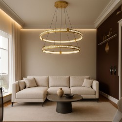 LAMPA WISZĄCA LED LHJ037-CP2 ZŁOTA