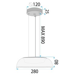 LAMPA WISZĄCA LED APP1691-1PC Złota