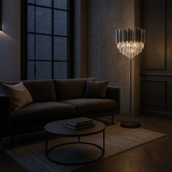 Lampa Stojąca Podłogowa APP1716-3F Chrom
