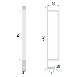 Uchwyt na ręcznik pionowy Złoty Szczotkowany