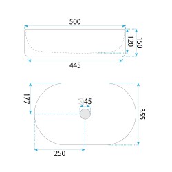 Umywalka nablatowa Rea Oktawia
