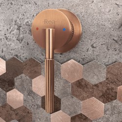 Bateria podtynkowa Rea Argon Miedź szczotkowana + BOX