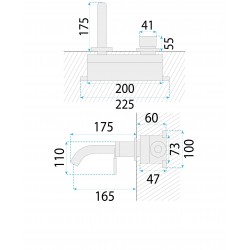 Bateria podtynkowa Rea Argon Miedź szczotkowana + BOX