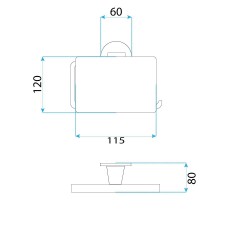 Uchwyt na papier toaletowy 16101 Aristo Złoto Szczotkowane