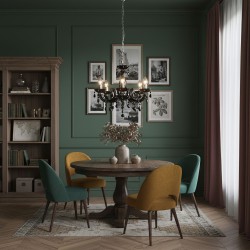 LAMPA SUFITOWA WISZĄCA EBT002-5CP BLACK