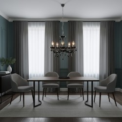 LAMPA SUFITOWA WISZĄCA EBT002-5CP BLACK