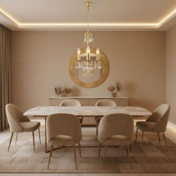 LAMPA SUFITOWA WISZĄCA EBT012-3CP ZŁOTA