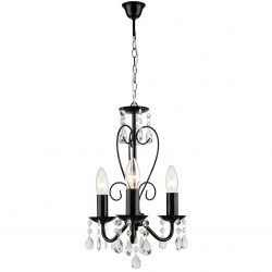 LAMPA SUFITOWA WISZĄCA EBT013-3CP CZARNA