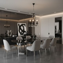 LAMPA SUFITOWA WISZĄCA EBT013-3CP CZARNA