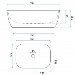 Umywalka nablatowa Basaro Hestia