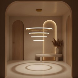 Lampa wisząca LED LHJ009-CP4 ZŁOTA