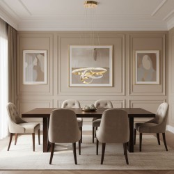 LAMPA SUFITOWA WISZĄCA LED LHJ035-CP ZŁOTA