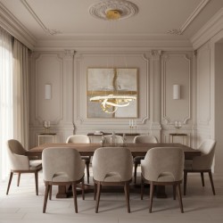 LAMPA SUFITOWA WISZĄCA LED LHJ035-CP ZŁOTA