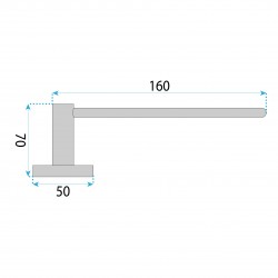 Uchwyt na papier toaletowy 5609 Leo Czarny