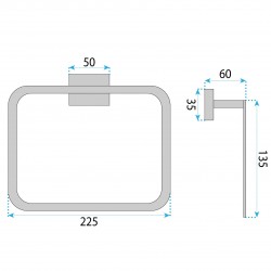 Wieszak łazienkowy Ring 210 OSTE CHROME