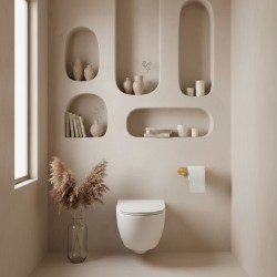 Uchwyt na papier toaletowy Tomi 5809 Złoty Szczotkowany