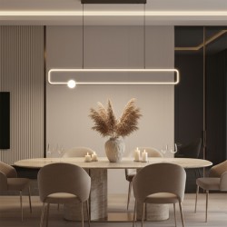 LAMPA SUFITOWA WISZĄCA LED G123-CP CZARNA