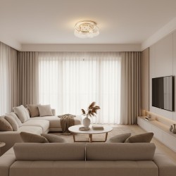 Lampa sufitowa G139-C 50cm plafon LED ZŁOTA