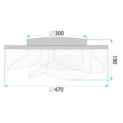Lampa sufitowa G139-C 50cm plafon LED ZŁOTA