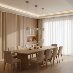 LAMPA WISZĄCA LED APP1689-1PC A Złota