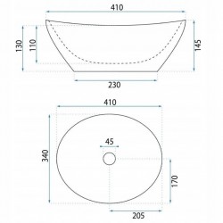 Umywalka nablatowa Basaro Hera