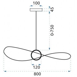 LAMPA WISZĄCA AŻUROWA LED 80cm APP652-1CP