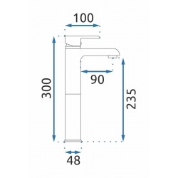 Bateria Umywalkowa REA BLOOM Czarna Złota Wysoka
