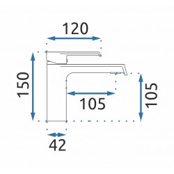 Bateria Umywalkowa REA HASS Czarna Black Niska