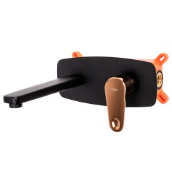 Bateria umywalkowa podtynkowa Rea MILD CZARNA RÓŻOWO ZŁOTA + BOX