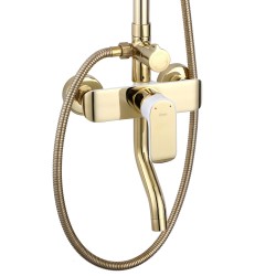 Zestaw Prysznicowy REA BLOOM BIAŁY ZŁOTY