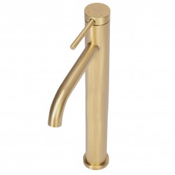 Bateria Umywalkowa REA CLIF ZŁOTA SZCZOTKOWANA WYSOKA