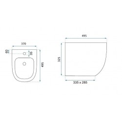 Bidet podwieszany Rea Carlo Mini