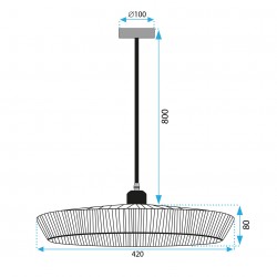 Lampa Wisząca Boho APP1407-1CP