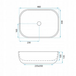 Umywalka nablatowa REA Belinda Ash