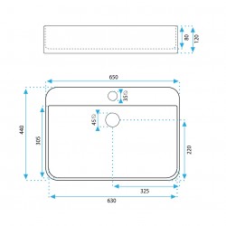 Umywalka nablatowa Rea Verona