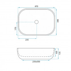 Umywalka nablatowa REA Belinda Savana