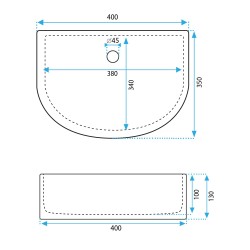 Umywalka nablatowa Rea CLARA