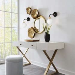 LAMPA ŚCIENNA KINKIET APP1301-1W Czarno Złota