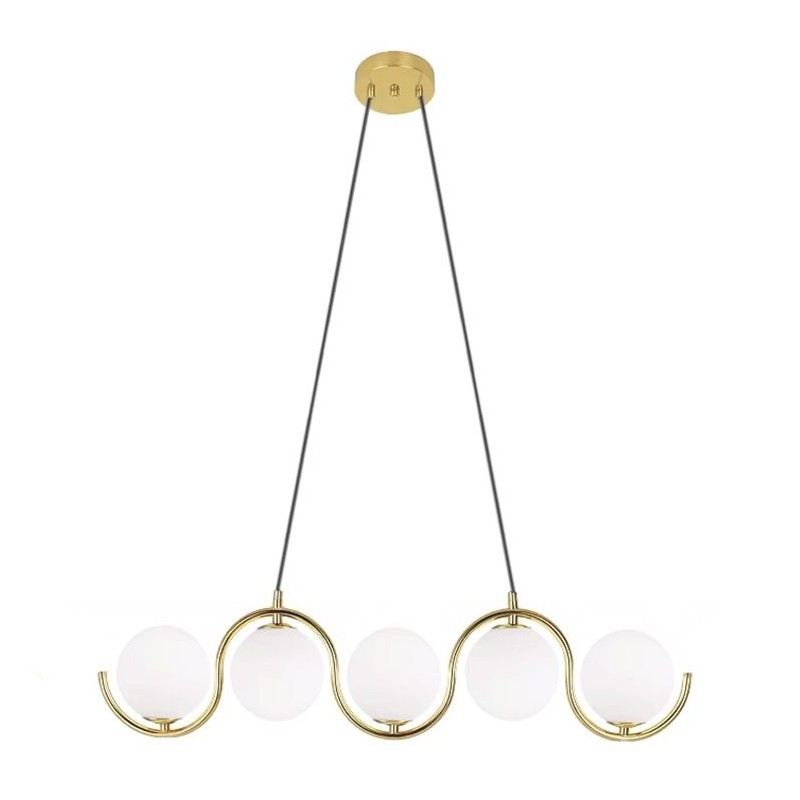 LAMPA SUFITOWA WISZĄCA APP1440-5CP Złota