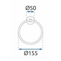 Wieszak łazienkowy RING 332915 MIST 05 Nikiel Szczotkowany