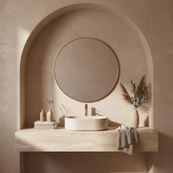 Umywalka nablatowa Rea Nicoletta Beige